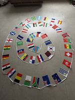 Drapeaux de poche du Brésil 100% polyester imprimés avec logo personnalisé, forme rectangulaire, mât métallique pour agences de voyage