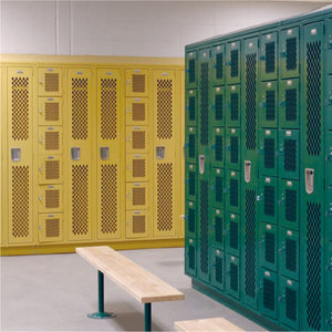 ตู้ล็อกเกอร์เหล็ก 6 ประตูแบบอเมริกัน พร้อมขาตั้ง แข็งแรงทนทาน ผลิตจากเหล็กแผ่นรีดเย็น ขนาดและสีตามสั่ง สำหรับโรงยิม โรงเรียน ห้องเปลี่ยนเสื้อผ้า - Product Image 5