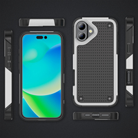 Étui de téléphone élégant, respirant, de haute qualité, avec protection des quatre coins, antichoc, pour iPhone 18 ProMax, Samsung, Motorola Series