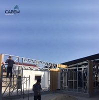 Légère de conception de luxe moderne préfabriqué cadre en acier petit bungalow maison