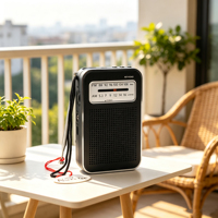 Radio Bertenaga Baterai dengan Sertifikasi CE, Kustomisasi OEM, Headphone AM/FM Pribadi, Soket Jack Terbuat dari Bahan ABS
