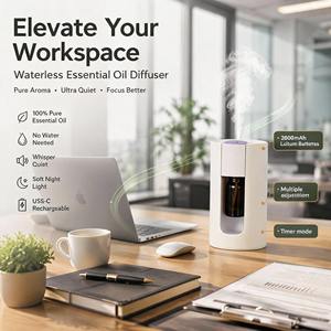 Diffuseur d'arômes portable USB en métal, sans eau, haute qualité, promotion cadeau pour le bureau, la voiture, la maison, huile essentielle - Product Image 3