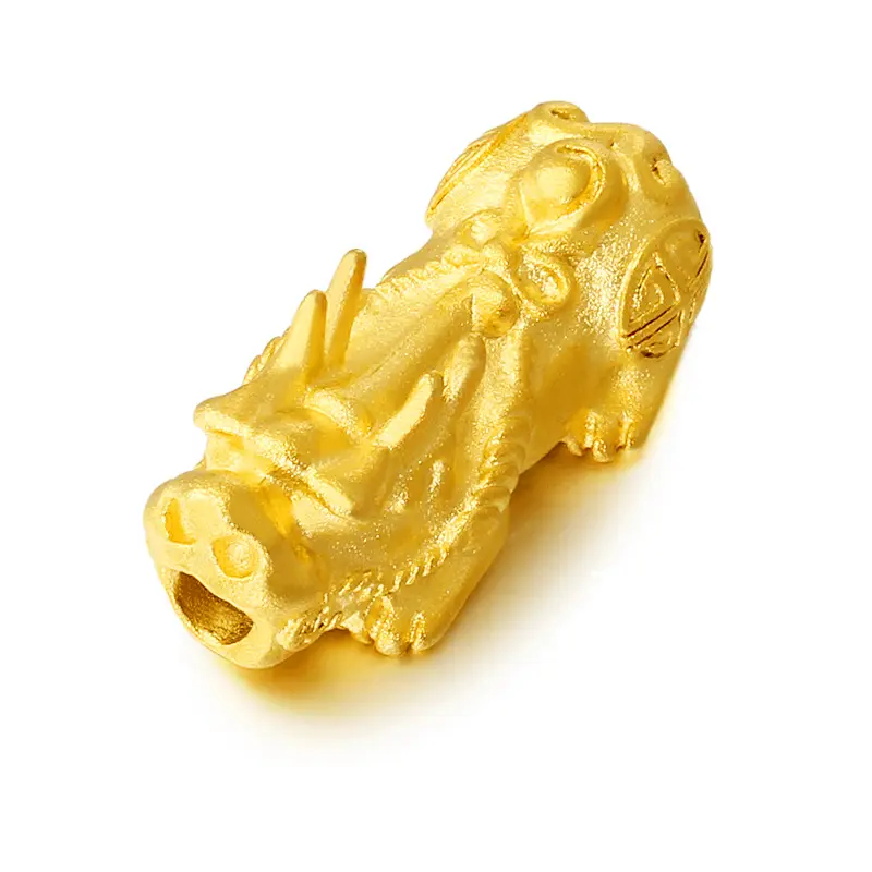 Pulseira dourada estilo pixiu para mulheres, bracelete luxuoso de ouro 24k dubai pixiu, faça você mesmo, pulseira de ouro duro 3d