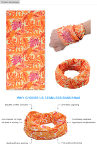 Tùy chỉnh in logo đa chức năng thể thao sọ Khăn Cổ gaiter Đen Headband Bandana Đồng bằng màu trắng Polyester liền mạch ngoài trời - Product Image 4