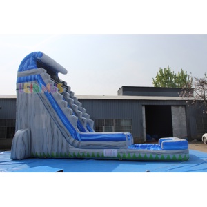 PVC Thế giới nước bơm hơi: nhà máy tùy chỉnh Tấm bạt lò xo + trượt nhiệt đới + bể bơi nhiệt độ không đổi - Product Image 4