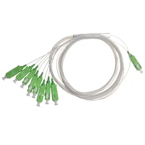 Ftth 1x4 1x16 0,9mm g657a1 1m 1,5 m de tubo de acero de fibra óptica 1x8 plc splitter