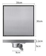 بالوعة أرضية حمام حديثة جديدة من يوتو ، بالوعة مخفية من الفولاذ المقاوم للصدأ SUS304 ، حوض استحمام مربع ، شبكة صرف أرضية مضادة للرائحة - Product Image 6