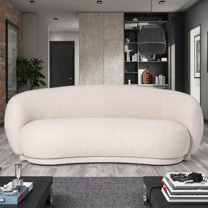 مجموعة الأثاث ، أرائك فاخرة ، أرائك بيضاء حديثة من القماش - Product Image 1