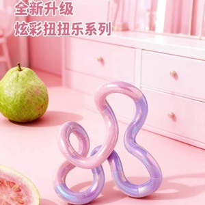 Produit phare : Jouet anti-stress en plastique à torsion, changeant de couleur selon la température, en cristal multicolore, pour la relaxation et la concentration - Product Image 3