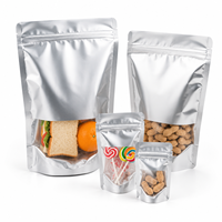 Staande zak met transparant venster, aluminiumfolie verpakking, aluminium pouch voor kauwgom, sushi, huisdierenvoer, gelei, blikvoer