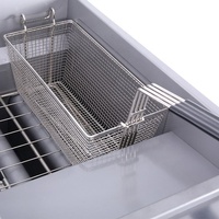 Friteuse à gaz professionnelle Kingbetter pour la restauration, en acier inoxydable 304, capacité de 16 L, certifiée CE FLGB 2