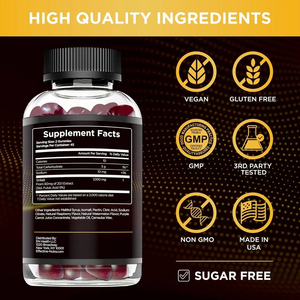 Gummies multivitaminées sans sucre OEM/ODM au Shilajit naturel pour le soutien du système immunitaire – Complément alimentaire pour adultes - Product Image 3