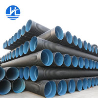 Tuyau en polyéthylène ondulé 250 mm Tuyau ondulé noir Dimensions DN 300 mm et tuyau ondulé à double paroi en PEHD pour système de drainage