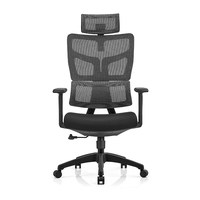 Chaise de bureau pivotante ergonomique contemporaine noire en maille, réglable en hauteur, pour la maison - Offre spéciale