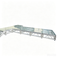 Scènes modulaires sur mesure élégantes en alliage d'aluminium, plateformes de scène pliantes pour événements, podiums pour mariage