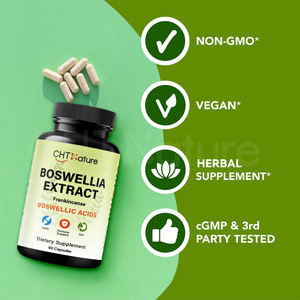 CHTNature Private Label 500 mg 1000 mg Boswellia Serrata Extract Boswellic Acid Cápsulas - Product Image 4