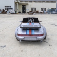 Go Kart Eléctrico Retro Deportivo de Alquiler Comercial, Mini Auto Convertible Vintage 911 para Adultos, para Villas, Parques y Atracciones Turísticas