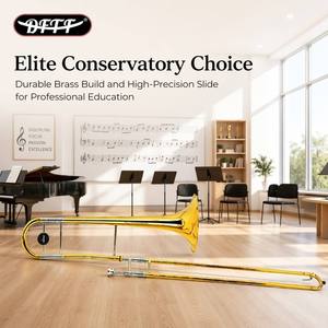 Trombón Alto/Tenor de Alta Calidad, Trompeta de Latón para Estudiantes, Pruebas de Grado, <span class=keywords><strong>Orquesta</strong></span> Escolar, Suministro a Granel de Fábrica para Minoristas y Mayoristas - Product Image 5