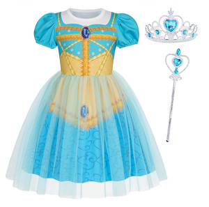 Carnaval Cosplay disfraces de niña Elsa Anna <span class=keywords><strong>Rapunzel</strong></span> vestidos disfraz de Halloween TV y película disfraz de princesa con varita de corona - Product Image 5