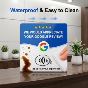 Carta Personalizzata per Recensioni Positive su Google in Lingua Italiana, Realizzata in Materiale Acrilico, Impermeabile e Resistente alle Macchie - Product Image 3
