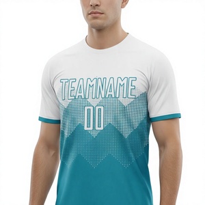 เสื้อฟุตบอลแขนสั้นไซส์ใหญ่แบบระบายอากาศได้ดี ผลิตตามสั่ง 100% โพลีเอสเตอร์ สำหรับทีมสโมสรและกีฬา - Product Image 1
