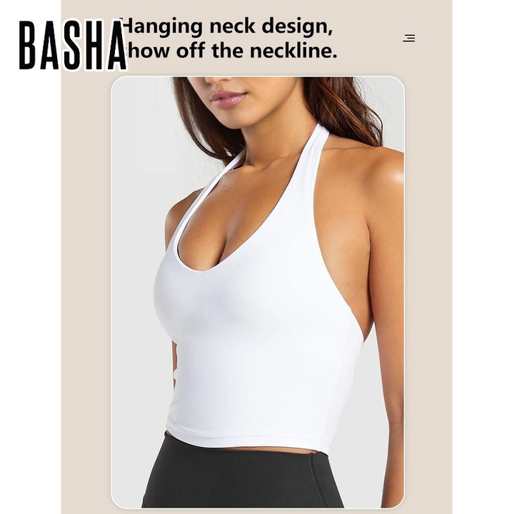 2025 Crop Fitness Sleeveless Yoga Custom Activewear Corset Halter Gym ...