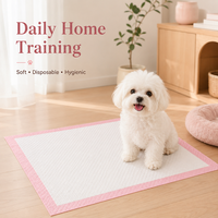 Tapis d'entraînement jetables roses pour animaux de compagnie, marque privée, haute absorption, pour l'éducation des chiots et la protection domestique