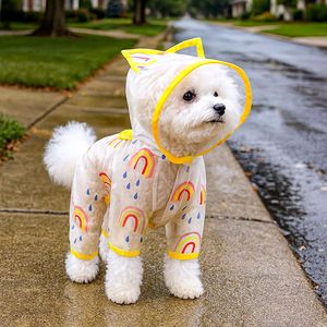 Nouveautés Printemps/Été PETCIRCLE : Vêtements pour chats et chiens, Imperméable arc-en-ciel, Poncho pour la saison des pluies, Quatre pattes - Product Image 5