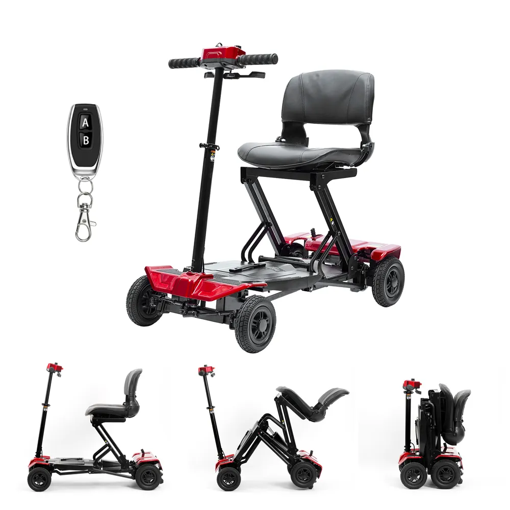 Scooter de movilidad para adultos, 4 ruedas, automático Atto, plegable, peso ligero, Scooter Eléctrico para ancianos para personas mayores