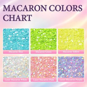Paillettes holographiques en forme de macaron, de tailles variées, non toxiques, pour résine époxy, nail art, artisanat, décoration DIY, flocons de paillettes - Product Image 4