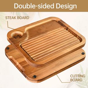 Piatti da portata <span class=keywords><strong>in</strong></span> <span class=keywords><strong>legno</strong></span> di acacia, vassoi <span class=keywords><strong>in</strong></span> <span class=keywords><strong>legno</strong></span>, piatti da portata, piatti decorativi, stoviglie, vassoi per snack e frutta - Product Image 5