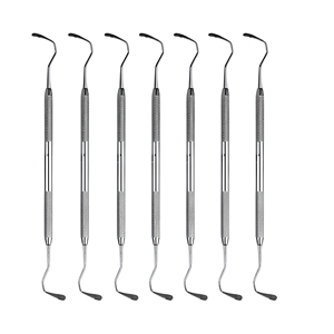 Double Ended Stainless Steel Dental Instruments Set Knurled Handle Scaler Curette Wax Carver Surgical Instruments Manufacturer - Product Image 1