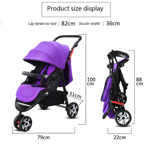 Twin Stroller Modern Travel System 3-in-1 High Landscape Stainless Steel Frame <strong>Folding</strong> Double <strong>Pram</strong> Two Baskets Lightweight Baby - Product Image 2