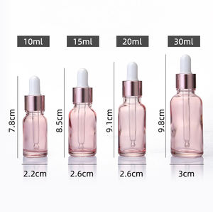 Xinrunjin Portable 10ml 20ml or Rose anneau compte-gouttes Distribution d'huile essentielle bouteilles en verre bouteilles d'huile essentielle vides - Product Image 6