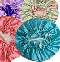 Bonnet pour cheveux bouclés, bonnet à double couche pour cheveux, bonnet en satin soyeux pour adultes, bonnet en satin réversible pour cheveux naturels