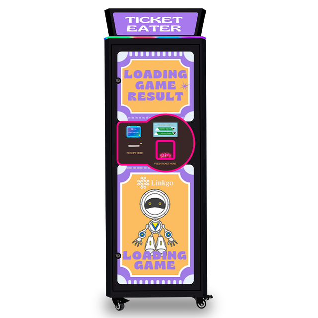 3 Sided Lottery Ticket Eater Machine for Cutting & Counting Tickets in Arcade Games Amusement Parks