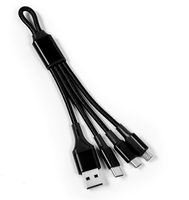 Câble de charge multifonctionnel 5-en-1 en nylon de haute qualité avec logo personnalisé, certifié CE RoHS, pour iPhone 15, 16, 17