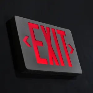 Made by FEITUO Escape sign- Slim 6 Inch UL Approved fire resistant RED EXIT SIGN JLEED2RWEM