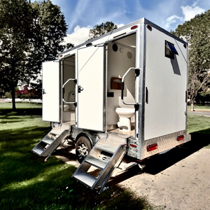 Unidad de Baño Moderna y Lujosa con Ducha y Baño Portátil para Acampar al Aire Libre, Escuela, Parque, Remolque de Baño Móvil VIP - Product Image 1