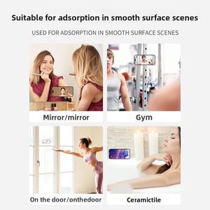 Support de téléphone à ventouse en silicone avec logo personnalisé imprimé, 24 cellules, robuste, antidérapant, pour diffusion en direct et selfies, avec rangement pour cartes - Product Image 3