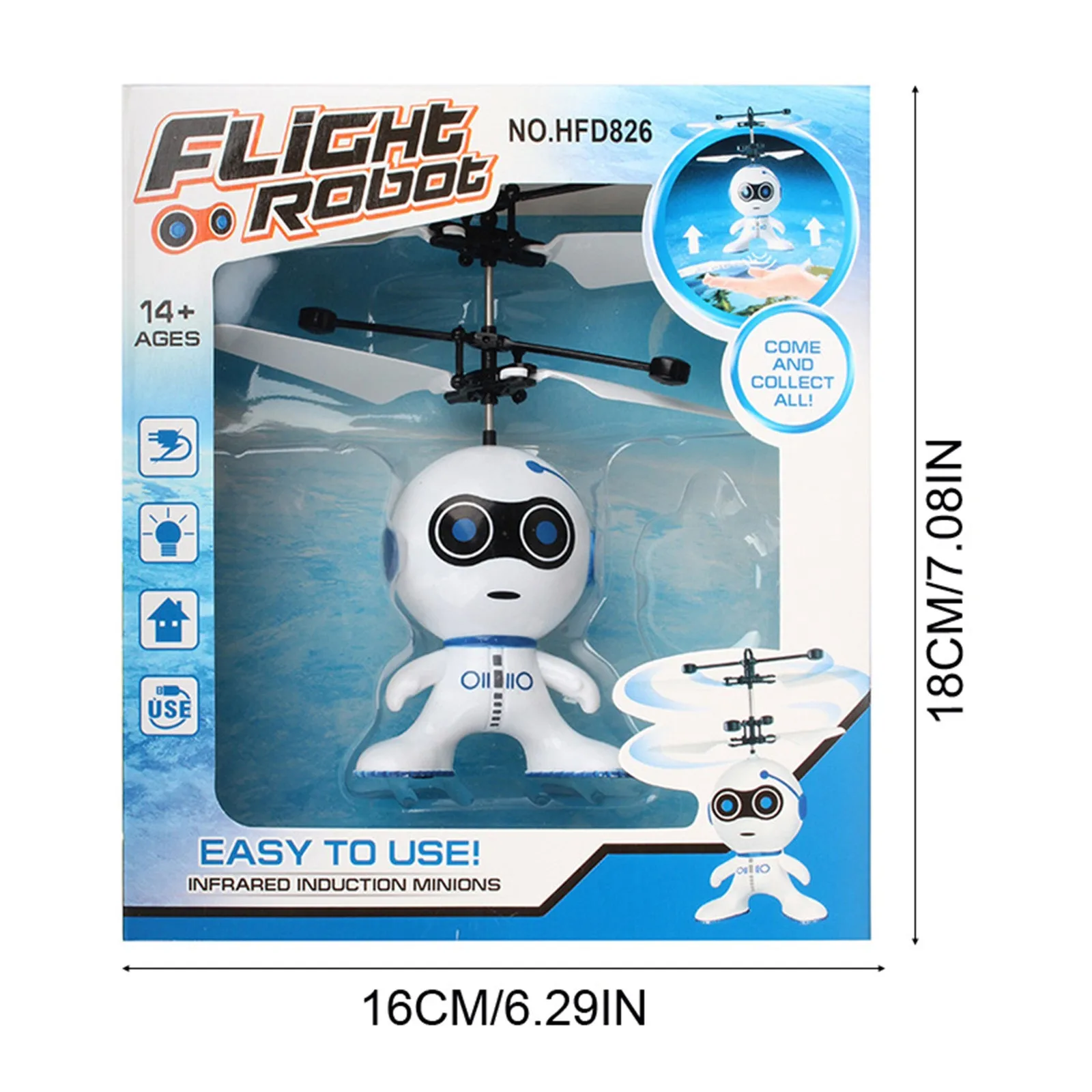 Mini Induction Flying Robot 2CH Gyro Helicopter Drone USB Protection Christmas Electric Gifts Stress Fidget Toys Wholesale 2022