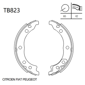 FSB680 Terbon de alta calidad, venta al por mayor, piezas de sistema de frenos automáticos, zapatas de freno semimetálicas traseras Alex 77362290 para FIAT - Product Image 3