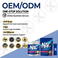 Poudre de NAC en marque blanche OEM/ODM 600MG avec NAD+ sans OGM et sans sucre pour le soutien antioxydant et la santé cellulaire et respiratoire