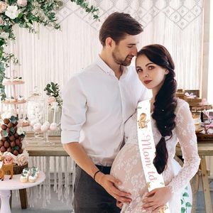 <span class=keywords><strong>Oh</strong></span> Deer She Is Almost Here Mom to Be Sash Décorations de fête prénatale pour fille - Product Image 5