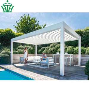 Fabrika doğrudan satış elektrikli güneşlik bahçe alüminyum Gazebo motorlu Pergola çatı için açık - Product Image 1