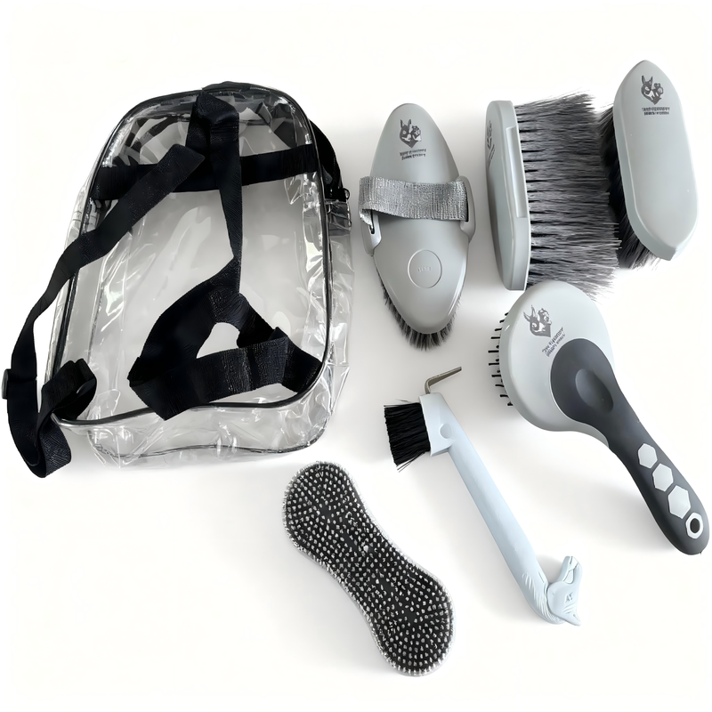 Essential Plastic Backpack Horse Grooming Kit