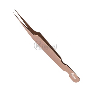 Pince à cils noire mate en acier inoxydable de haute qualité personnalisée en gros - Product Image 4