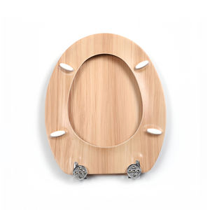 Grão De Madeira Eco-friendly Moldado Assento Sanitário De Madeira com Dobradiças De Metal Adultos Bidé Toilet Seat Cover Non-Electric para Casa Banheiro - Product Image 4