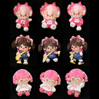 Figurine de jeu d'anime personnalisée OEM, poupée en peluche avec rembourrage en coton PP, mascotte avec accessoires amovibles pour porte-clés, sacs, tailles personnalisées
