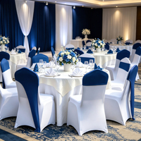 Housses de chaise en spandex personnalisées, housses de chaise à une seule jambe, couleur unie, idéales pour les mariages, les banquets d'hôtel et la décoration de fêtes